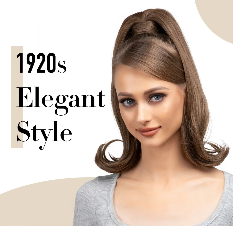 1920's Vintage Short Ponytail